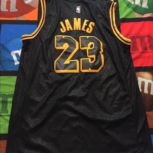 Lakers James Black Mens Jersey sizes s-2xl